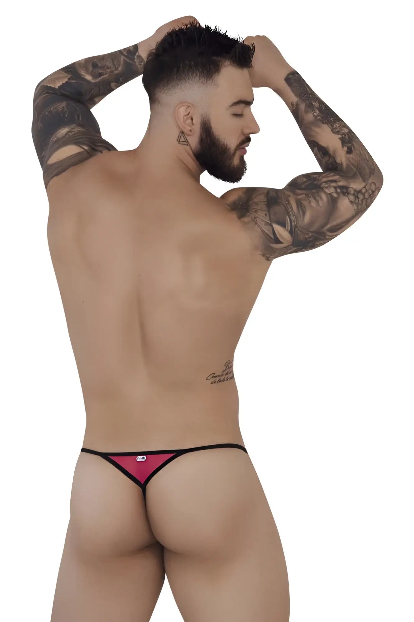 Back view of model wearing a fuchsia Pikante PIK 1279 Sonar thong.