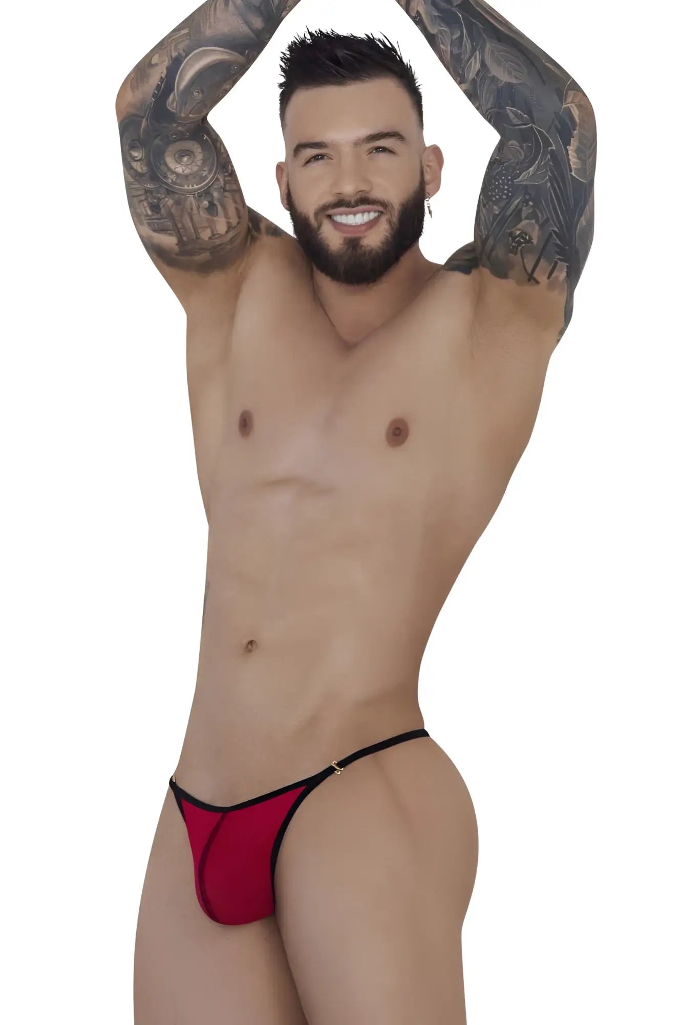 Pikante PIK 1279 Sonar thong in red, modeled in a front view against a white background.
