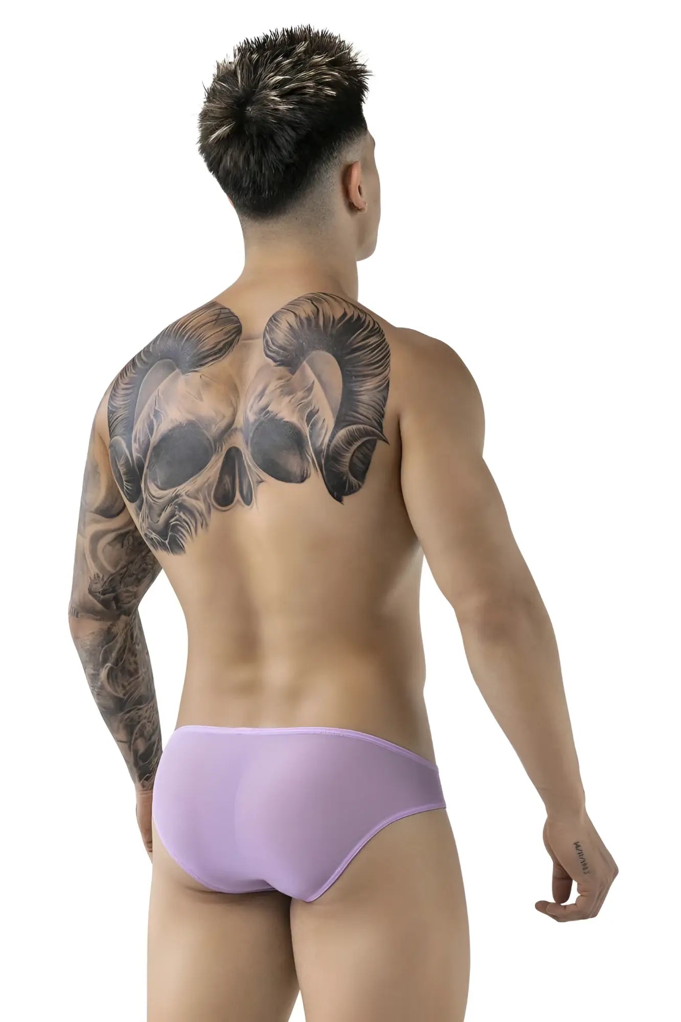 Lavender-colored pikante pik 1822 luxury briefs with smooth stretchy fabric and form-fitting design