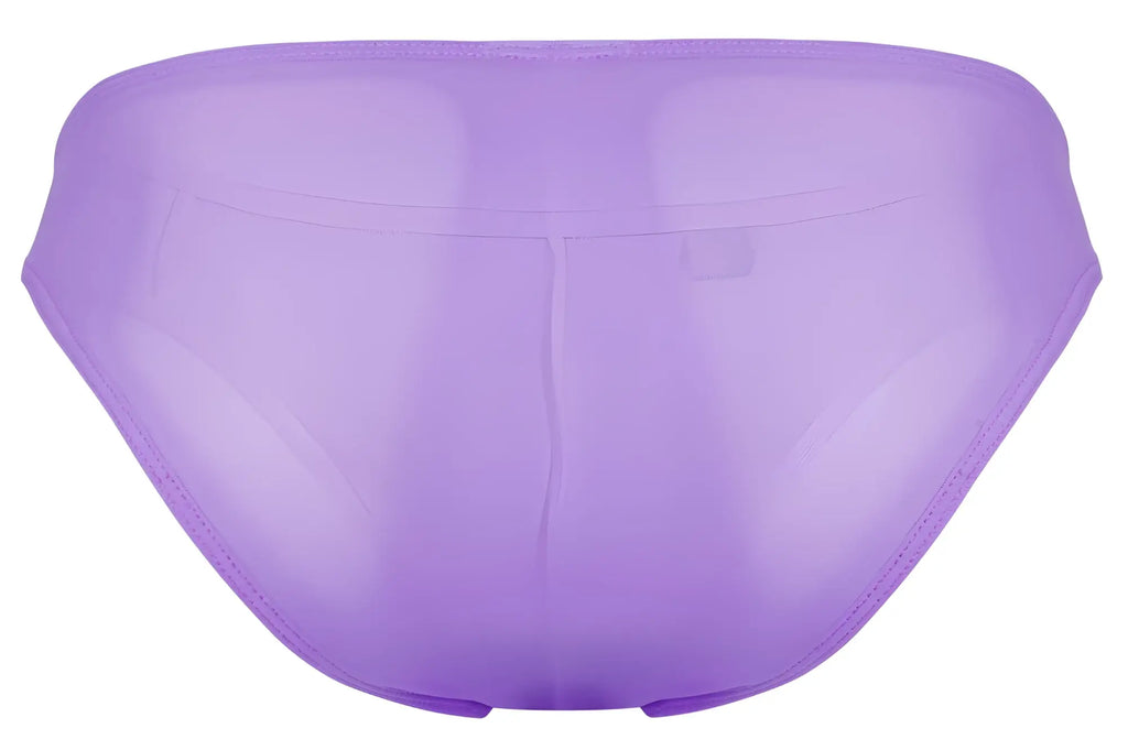 Sheer lavender mesh brief pikante pik 1822 with smooth translucent fabric and subtle edge stitching in lilac color