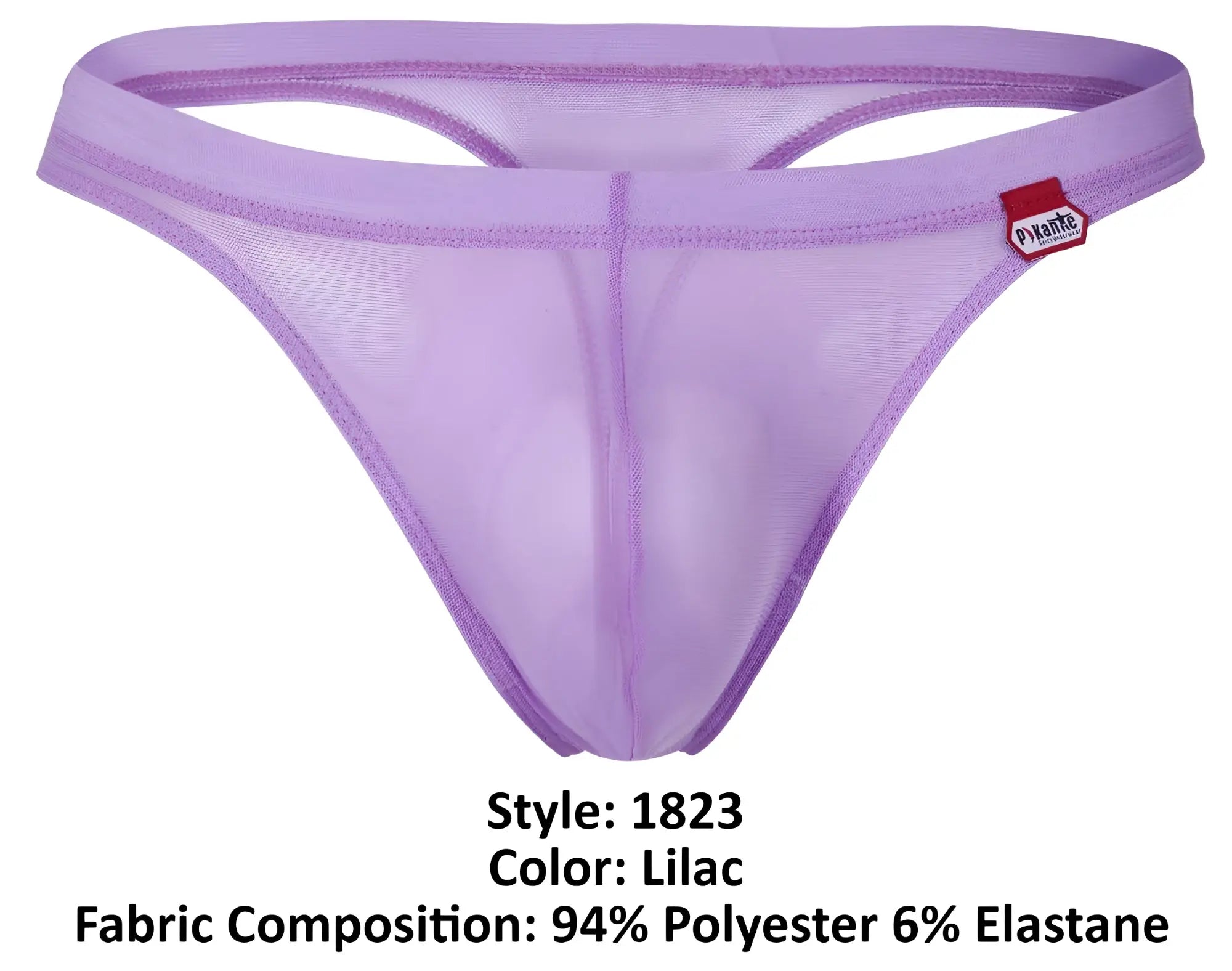 Front view of the lilac Pikante PIK 1823 Luxury Thong.