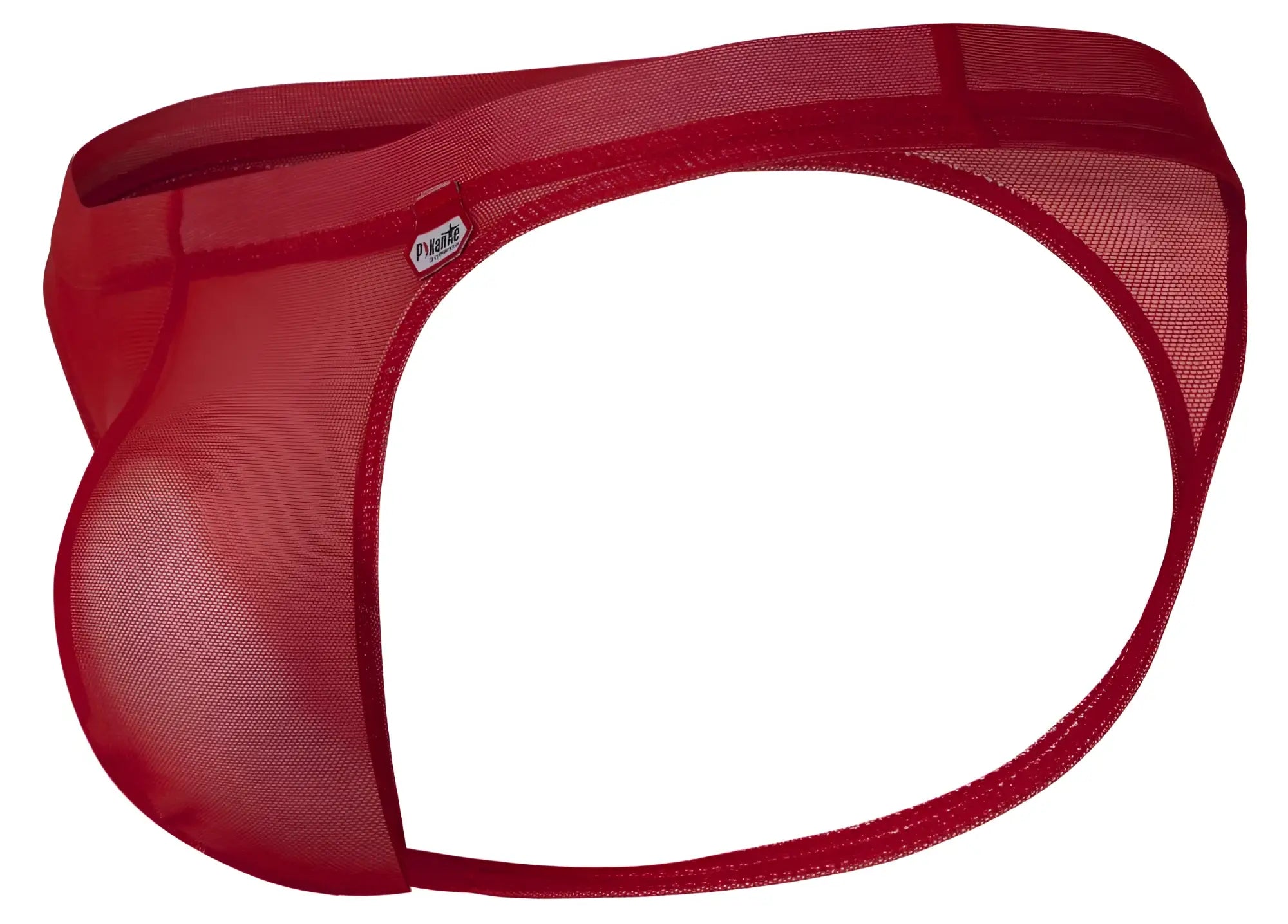 Pikante pik 1823 luxury thongs in red mesh with solid elastic waistband and reinforced seams