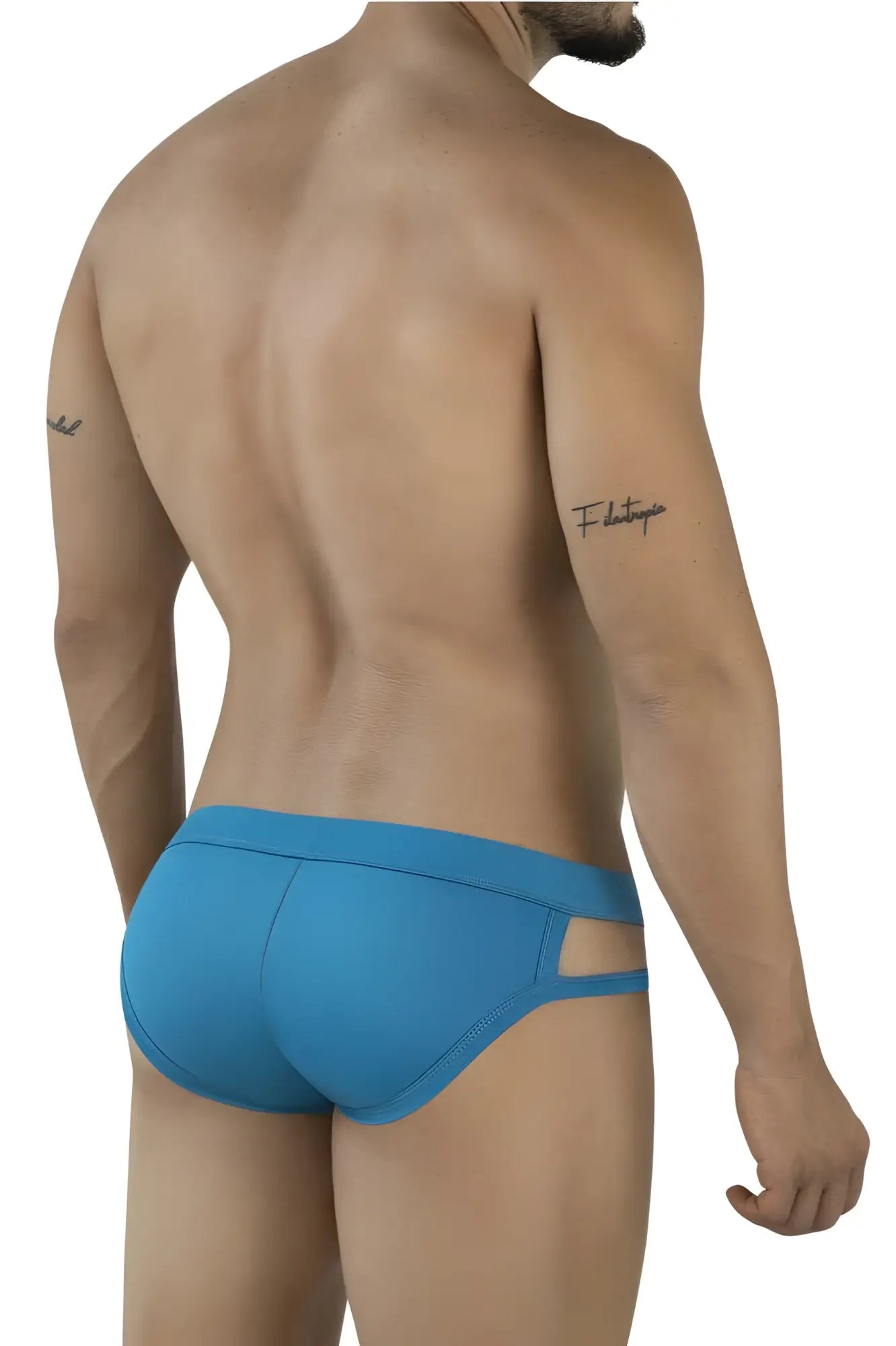 Blue pikante PIK 2114 Lenox briefs with sleek form-fitting design and side cutouts for athletic performance