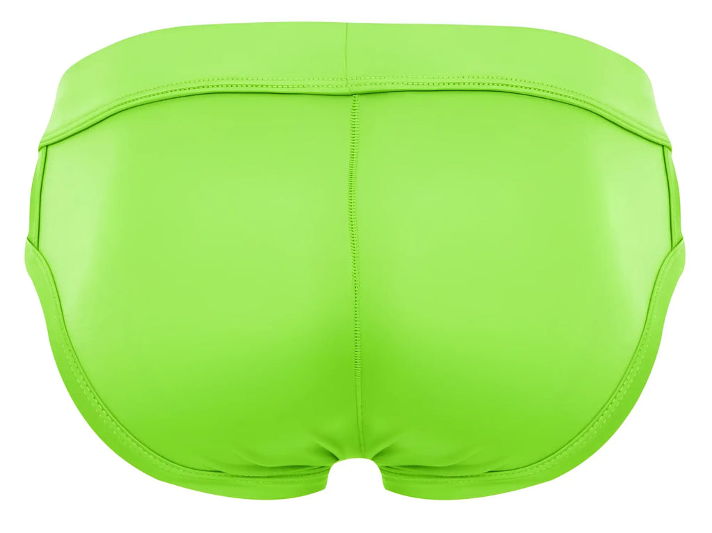 Bright lime green pikante PIK 2114 Lenox briefs made of smooth stretchy fabric with clean waistband stitching