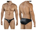 Pikante pik 2117 candy briefs black leather with sleek form-fitting design and subtle stitching details