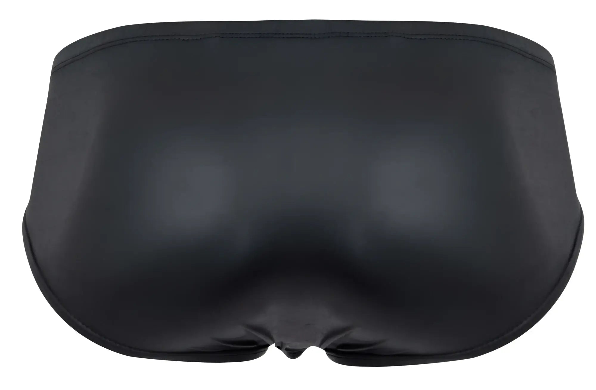 Black glossy-finish swim trunks pikante pik 2118 candy briefs with smooth form-fitting design in black color