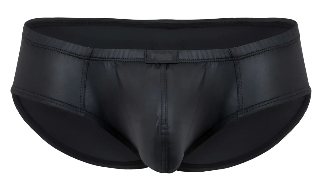 Black patent leather briefs pikante pik 2118 candy briefs with sleek glossy finish and subtle stitching details