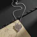 Heart Sterling Silver Necklace with Cubic Zirconia