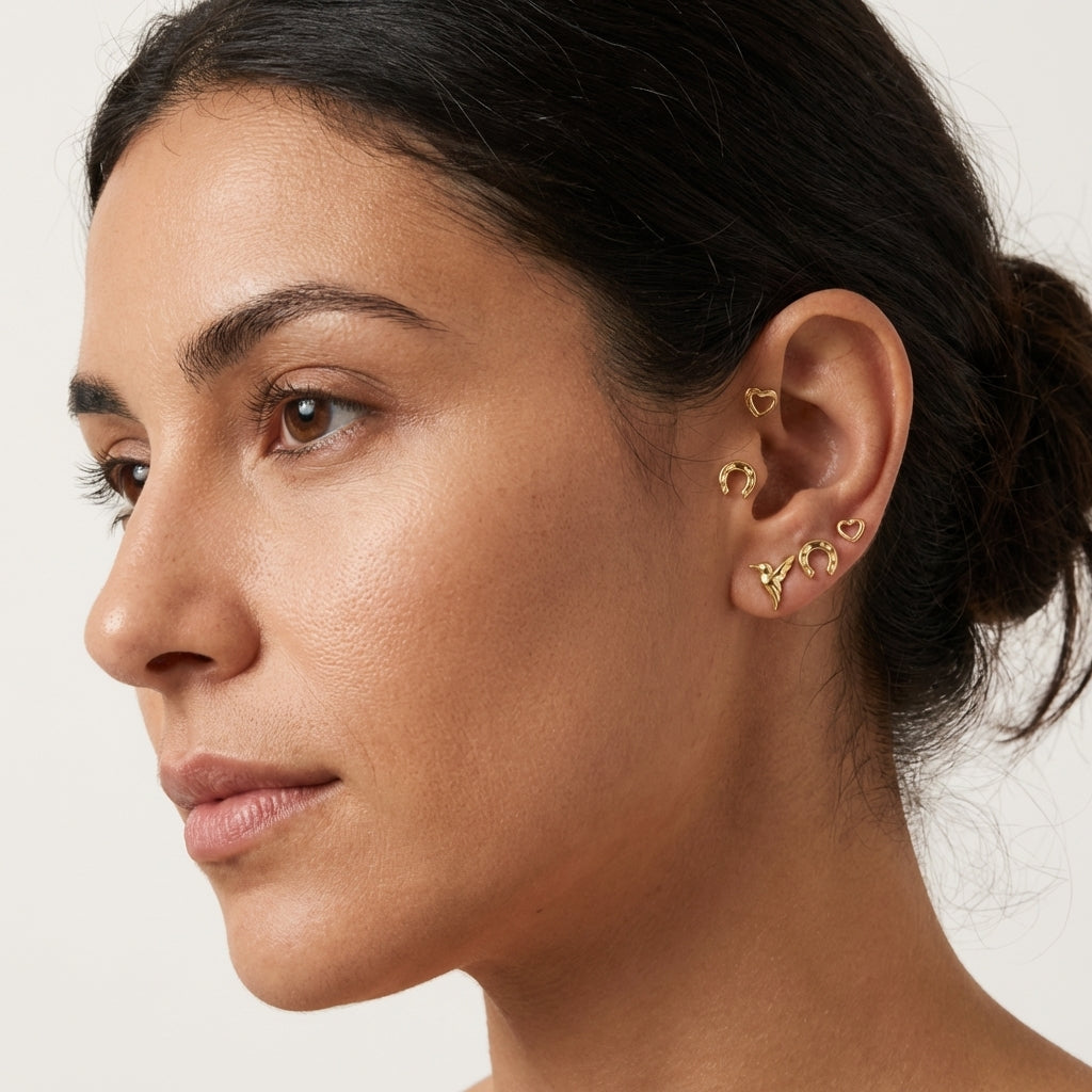 Silver Animal Lover Earrings Set