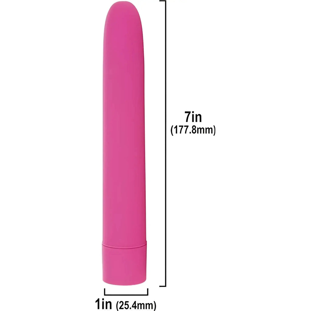PowerBullet Eezy Pleezy 10 speed 18cm bullet vibrator in vibrant pink with smooth matte finish and rounded ends