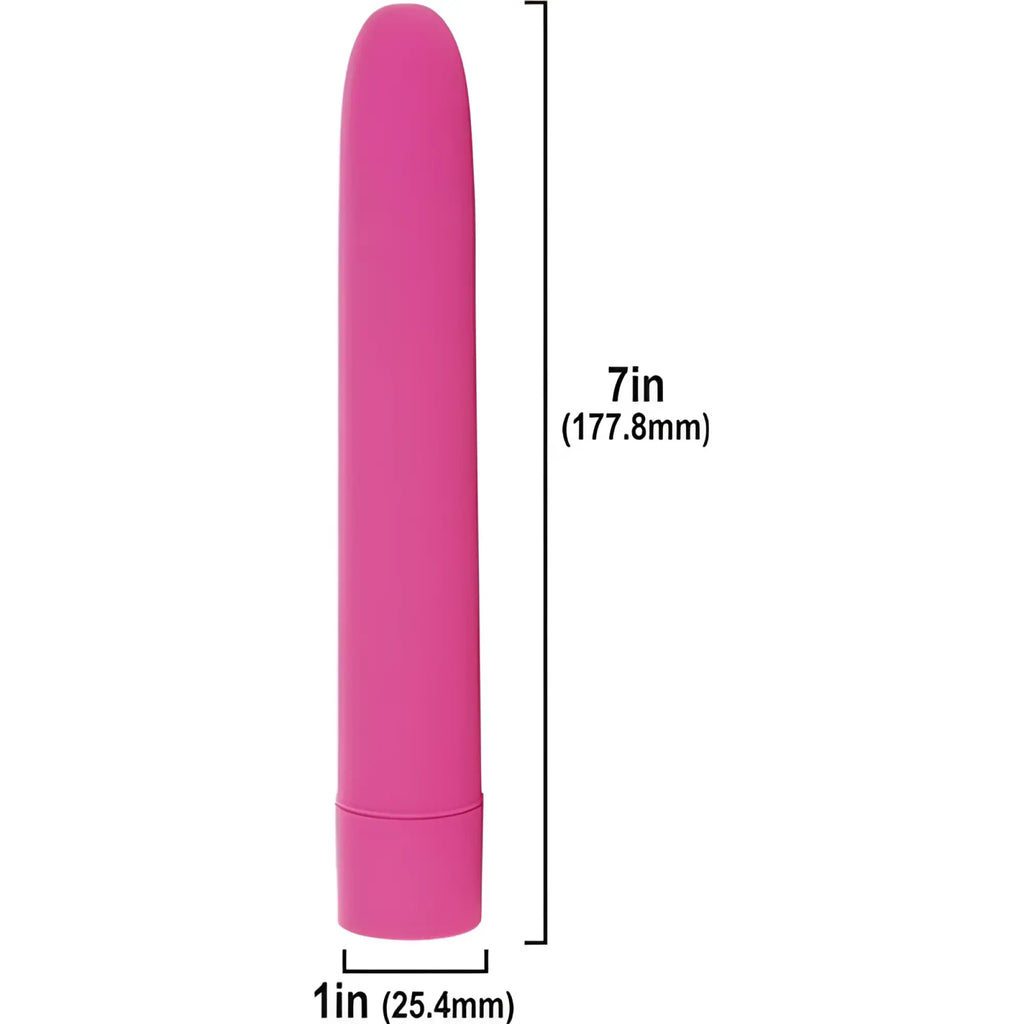 PowerBullet Eezy Pleezy 10 speed 18cm bullet vibrator in vibrant pink with smooth matte finish and rounded ends