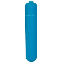 Powerbullet power bullet extended 9cm teal silicone vibratory toy with rounded top and smooth cylindrical body