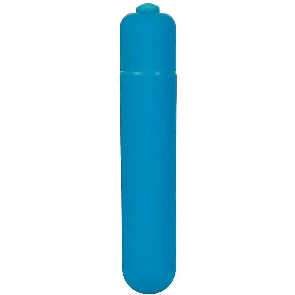 Powerbullet power bullet extended 9cm teal silicone vibratory toy with rounded top and smooth cylindrical body