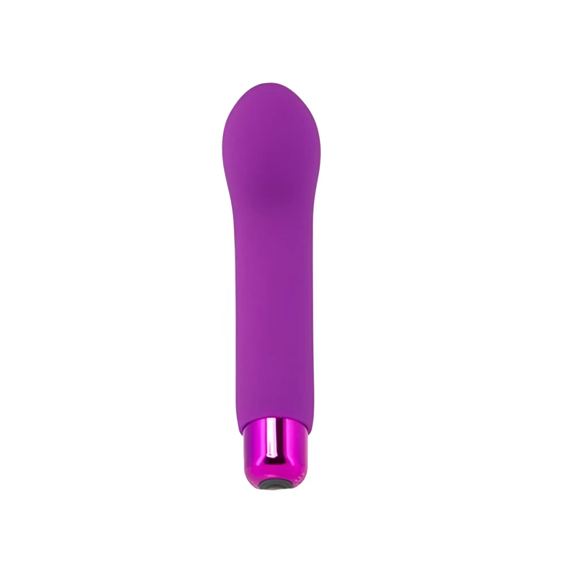 Powerbullet sara’s spot vibrator purple made of purple silicone with a metallic pink tip for targeted stimulation