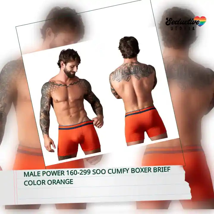 Male Power 160-299 Soo Cumfy Boxer Brief Color Orange by@Outfy