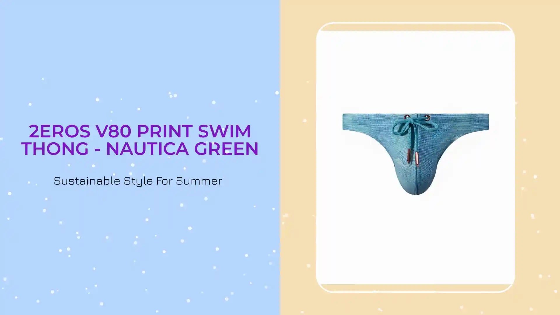 2EROS V80 Print Swim Thong - Nautica Green by@Outfy