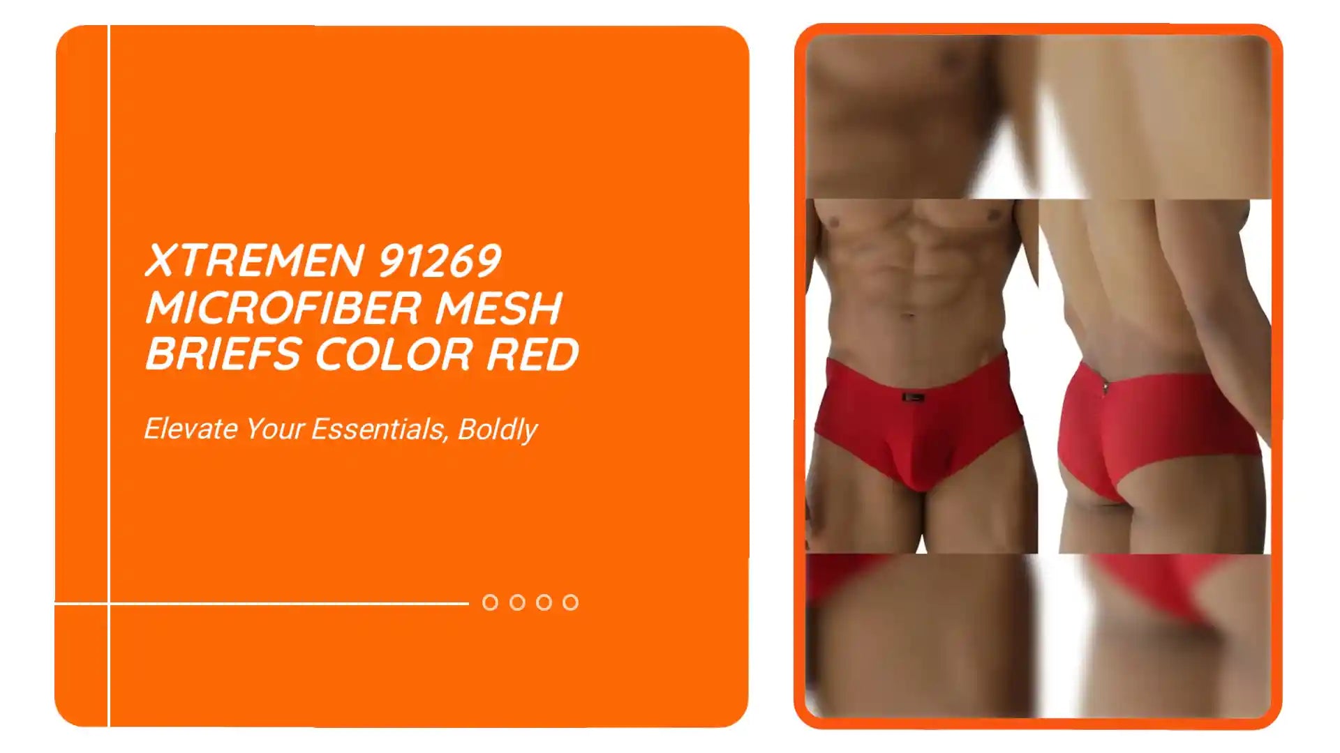 Xtremen 91269 Microfiber Mesh Briefs Color Red by@Outfy