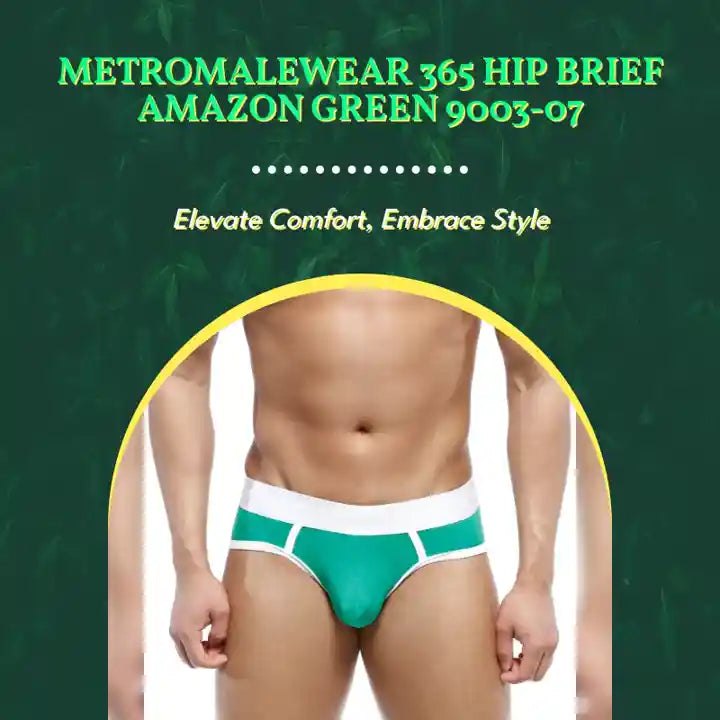 MetroMaleWear 365 Hip Brief Amazon Green 9003-07 by@Outfy