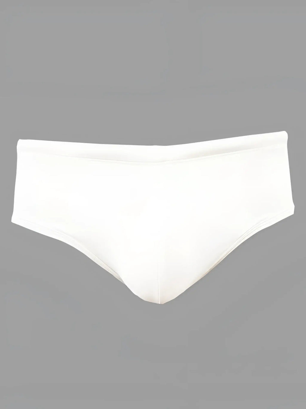 White pride 11 swim brief with a smooth seamless design ideal for comfortable swimming and beachwear