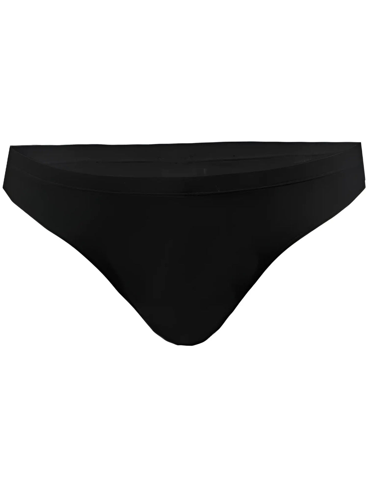 Black pride bikini bottom with seamless design smooth stretchy fabric and classic triangle cut showing the back side