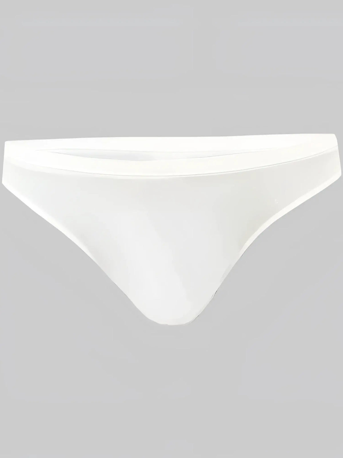 White pride bikini seamless bottom with smooth stretchy fabric and classic triangle cut front view