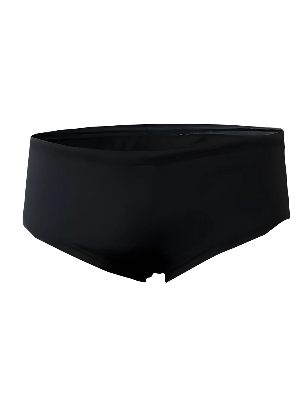 Black pride justin brief swim trunks with a smooth sleek design made of lightweight quick-dry fabric