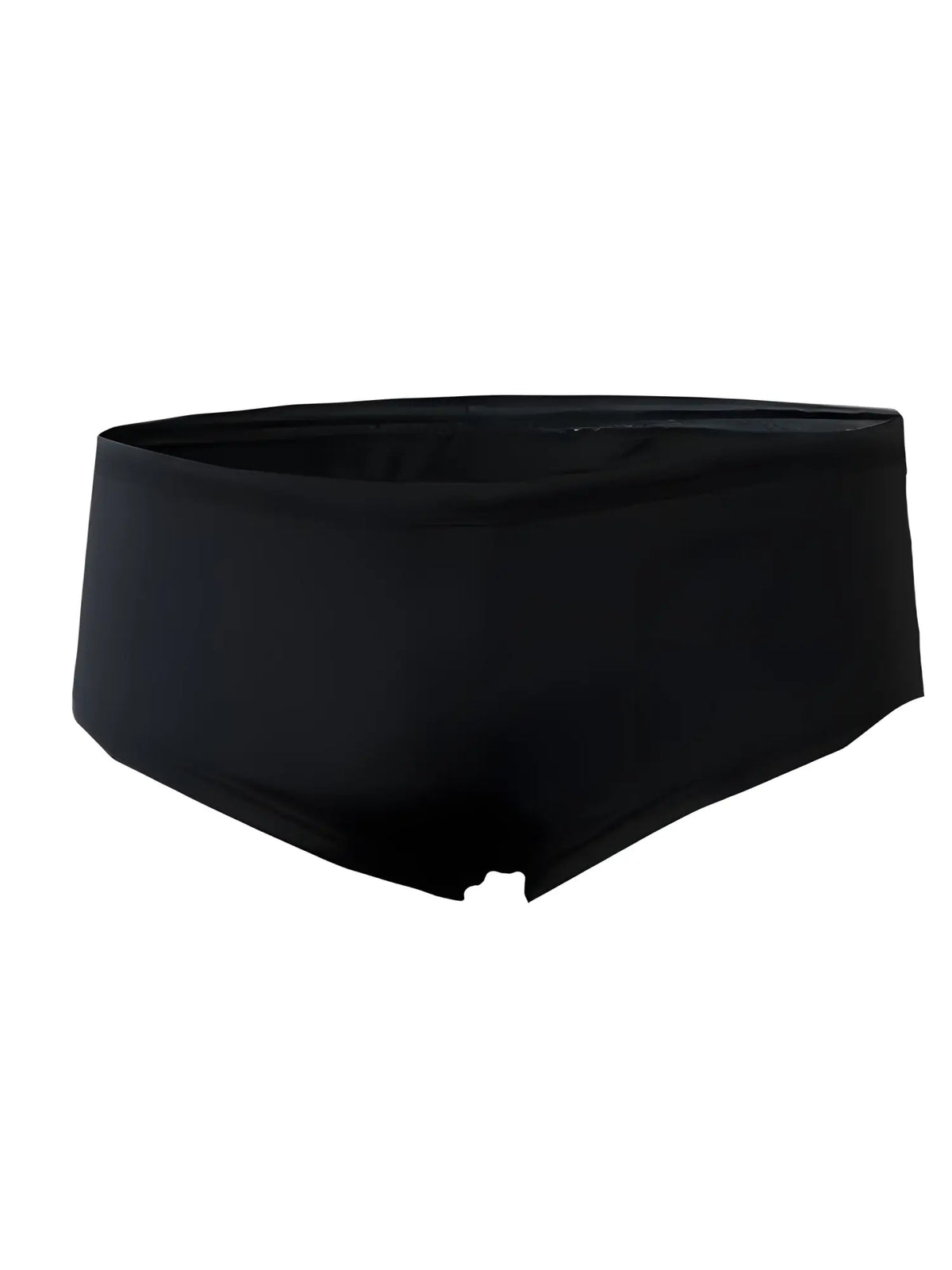 Black pride justin brief swim trunks with a smooth sleek design made of lightweight quick-dry fabric