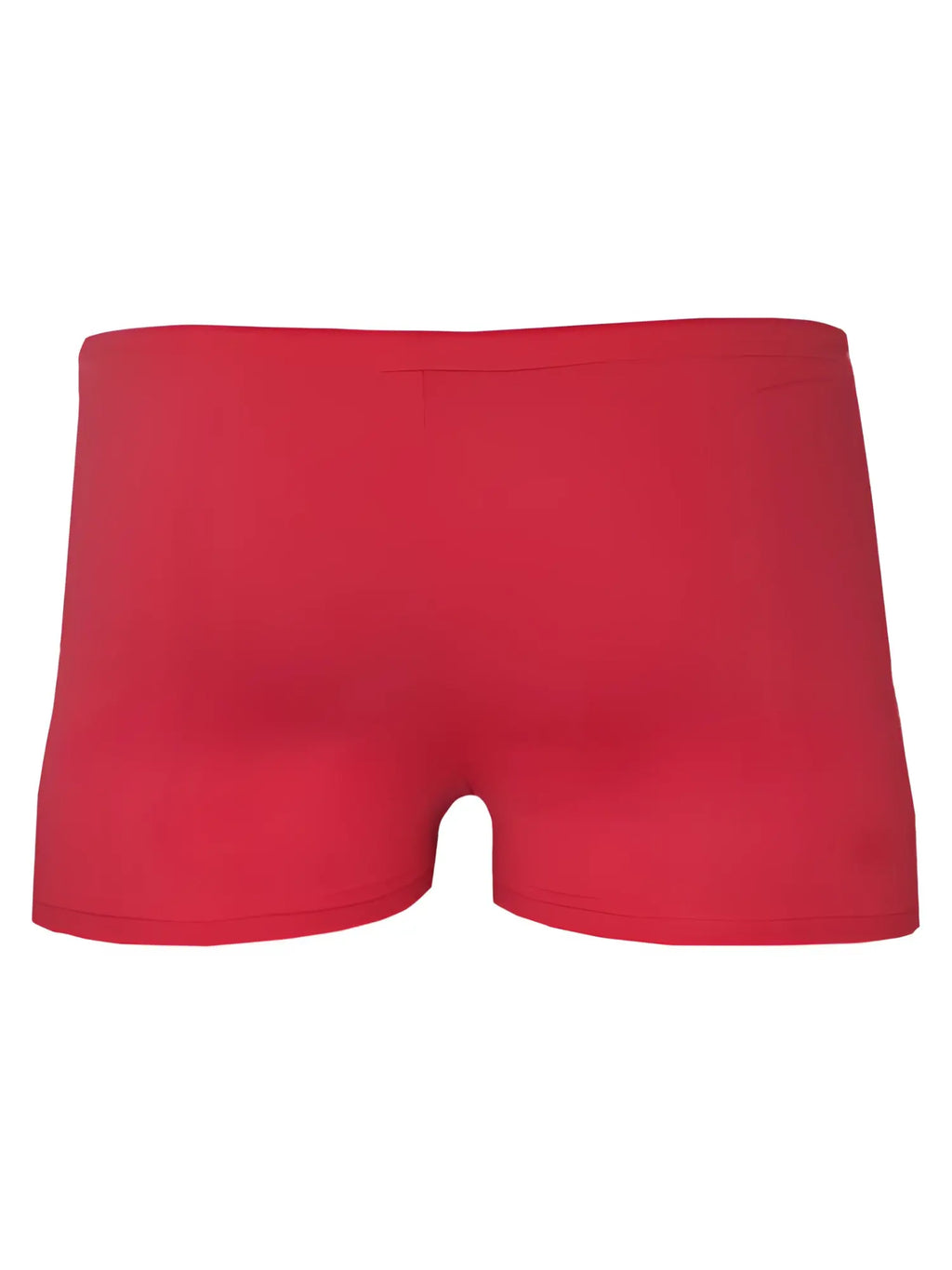 Red pride square trunk briefs made of smooth stretchy fabric with a simple seamless design