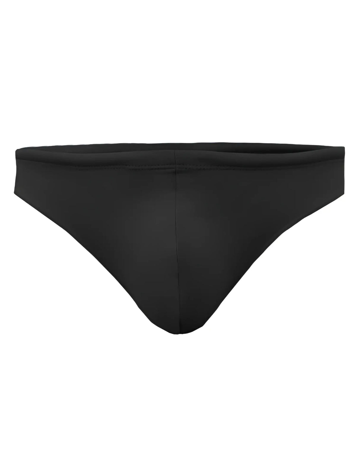 Black sleek minimalist pride swim bikini trunks with smooth fabric finish perfect for swimming and beachwear