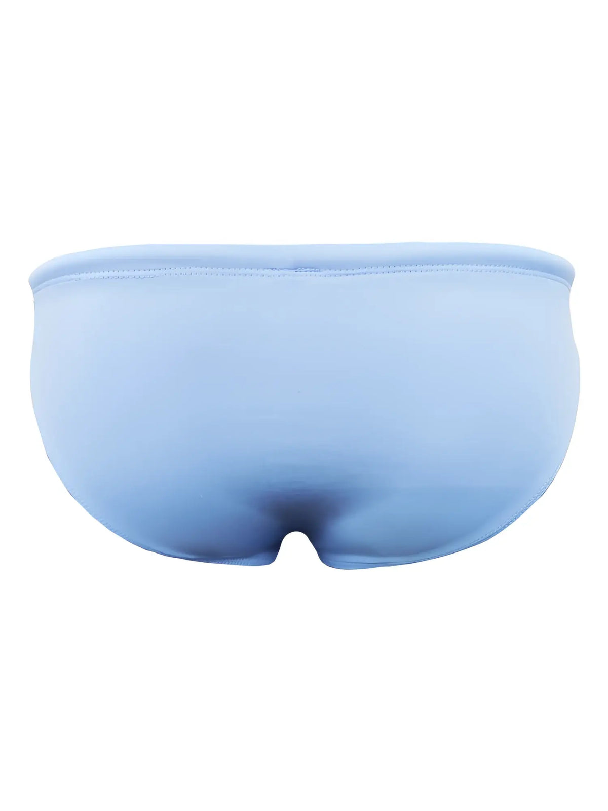 Light blue seamless pride swim bikini briefs with smooth texture for comfortable swimwear use