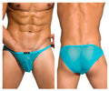 Turquoise sheer mesh briefs low rise bikini by private structure in blue for comfortable everyday wear