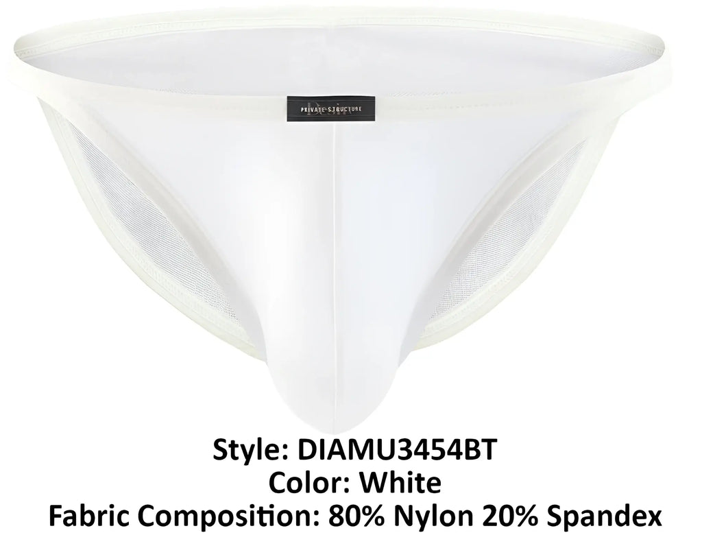 White men’s briefs private structure diamu3454bt desire intima low rise bikini with nylon spandex mesh panel design