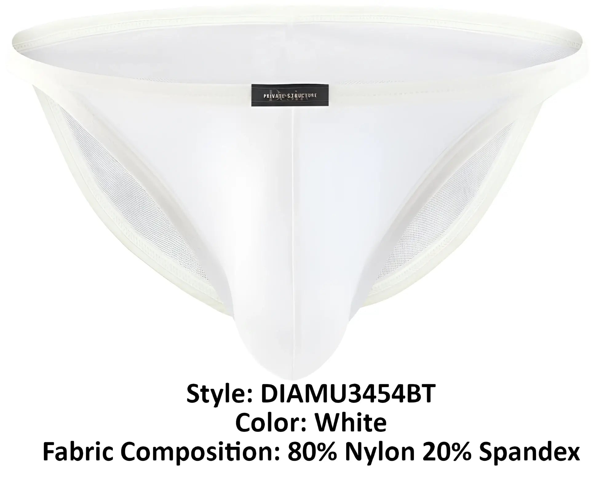 White men’s briefs private structure diamu3454bt desire intima low rise bikini with nylon spandex mesh panel design