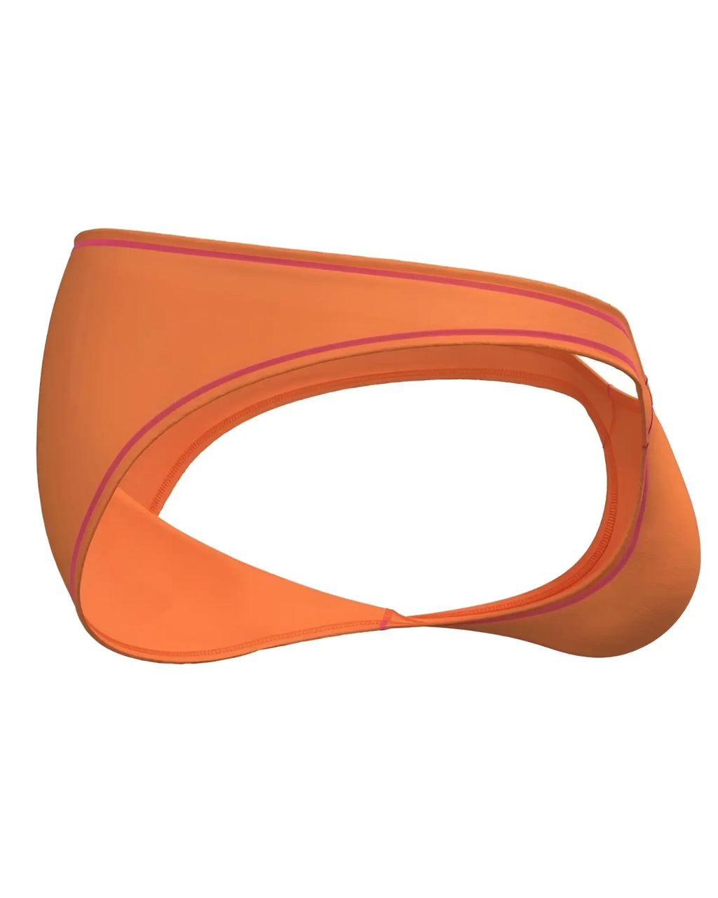 Orange bikini bottom with pink trim from Private Structure EPUS4563 prime eutopia brief in tangarine color front view