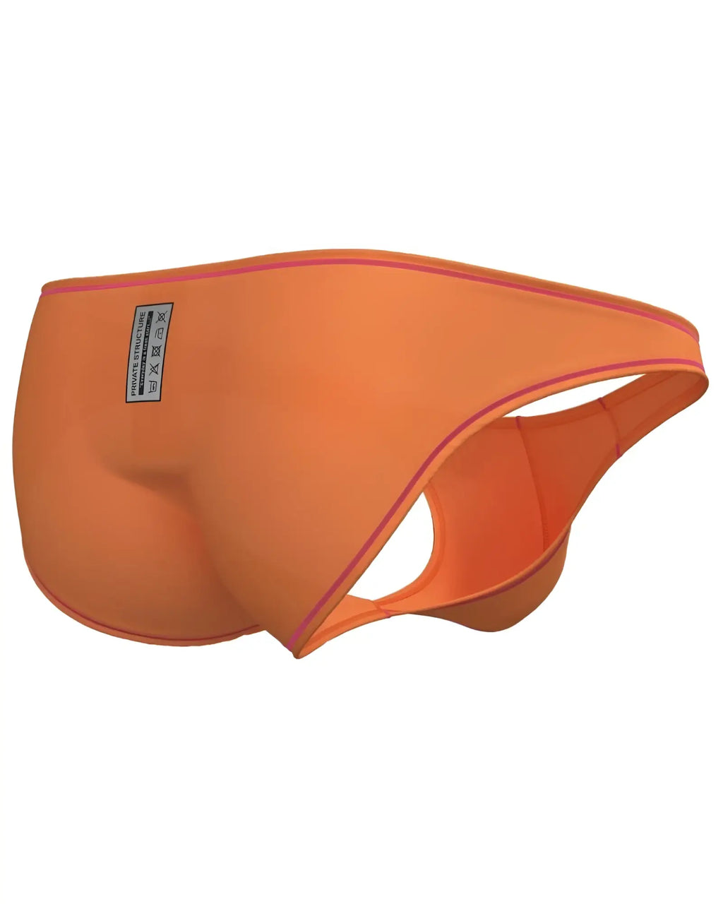 Vibrant orange private structure epus4563 prime eutopia men’s bikini briefs with subtle pink trim along the edges