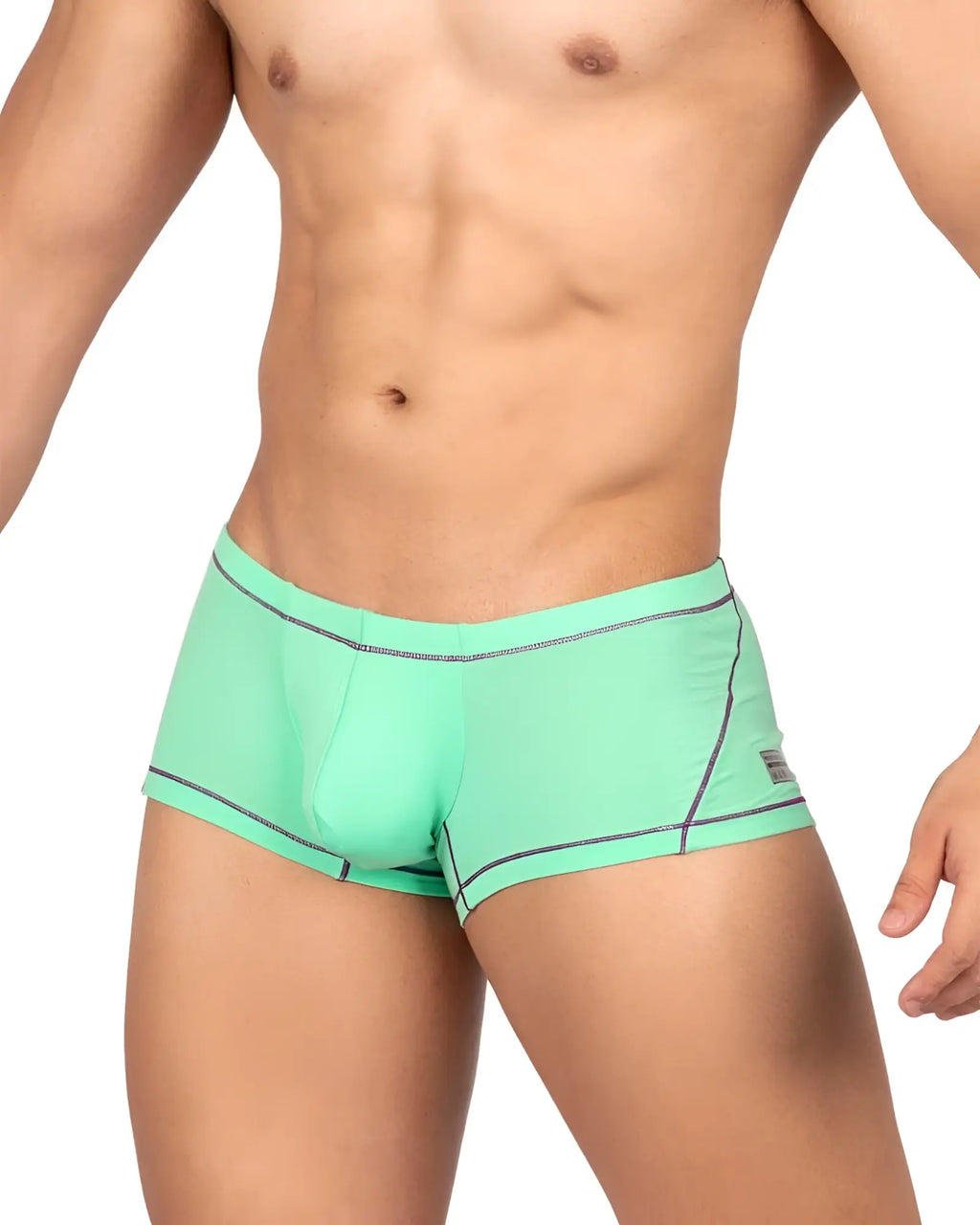 Private structure epus4570 prime elysian hipster in mint green with black trim and side brand tag for athletic wear