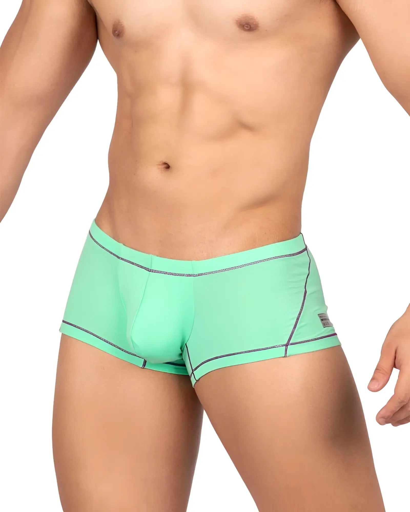 Private structure epus4570 prime elysian hipster in mint green with black trim and side brand tag for athletic wear