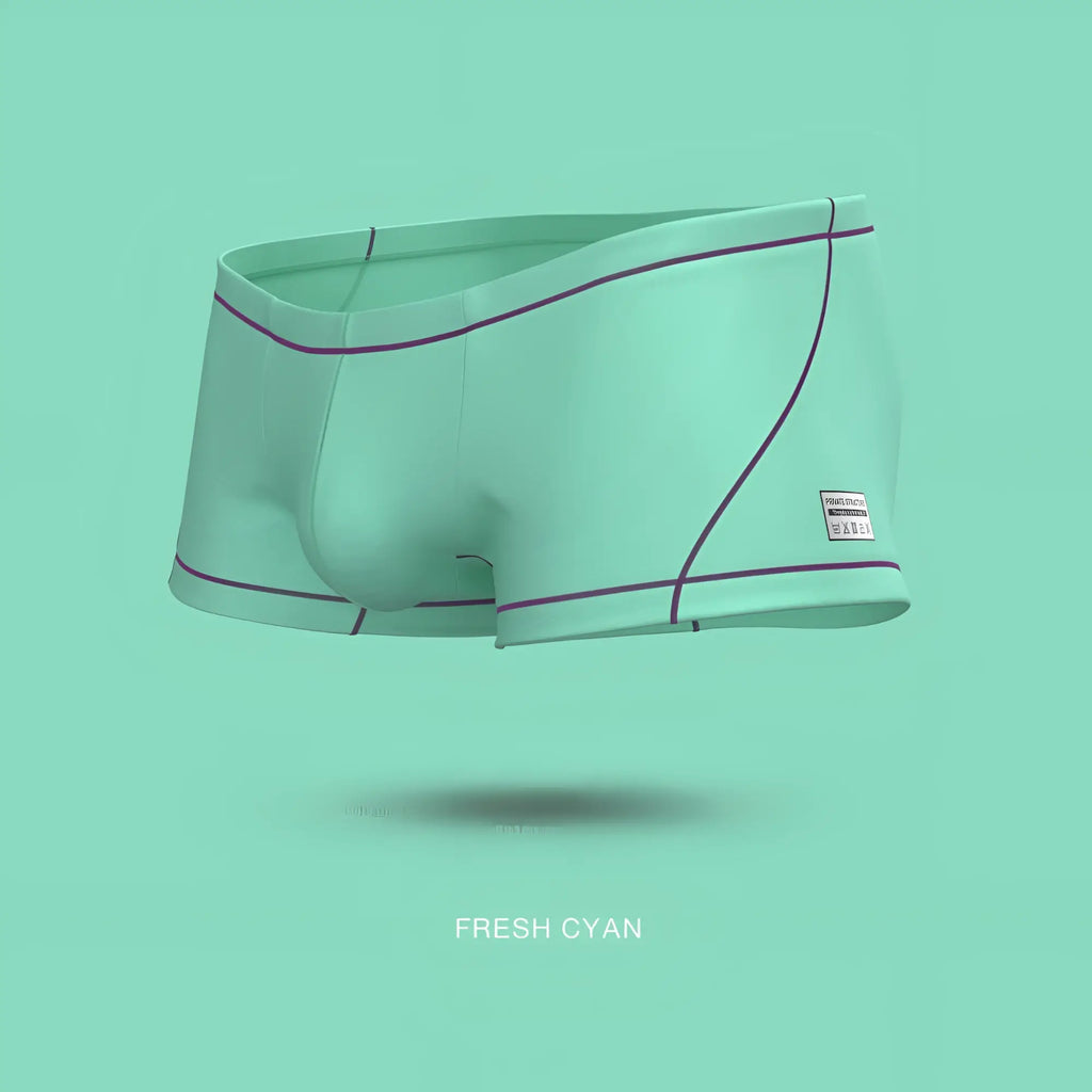 Private Structure EPUS4570 Prime Elysian hipster boxer briefs in mint green with subtle purple stitching along waistband and legs