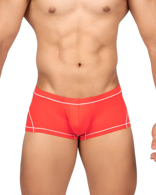 Private Structure EPUS4570 Prime Elysian hipster bright red athletic briefs with white trim and stitching details