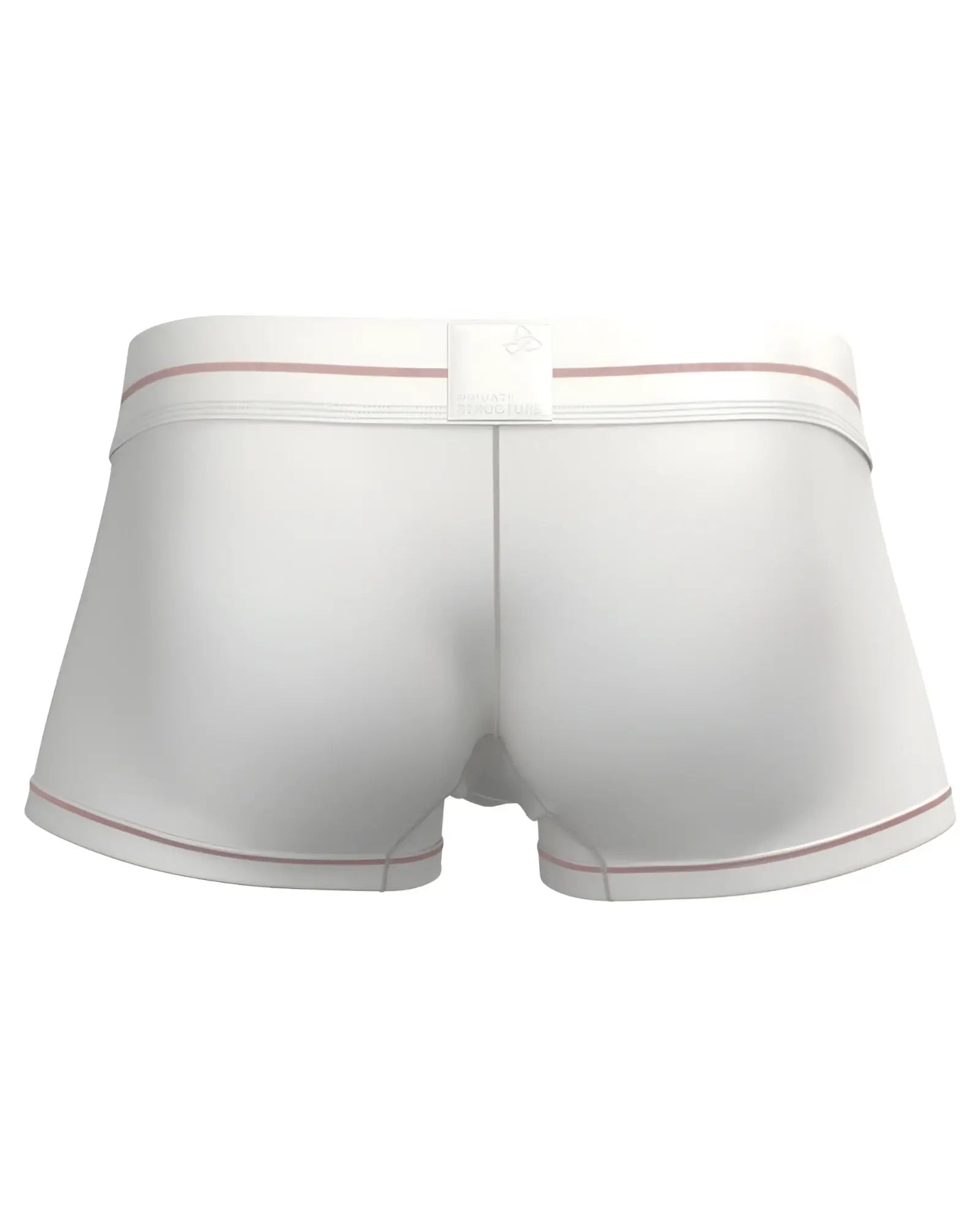 White private structure moux4103 mo lite contour briefs with subtle pink trim on waistband and leg openings