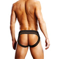 Black mesh prowler open back briefs with cutout design in size xl showing the back side of the underwear