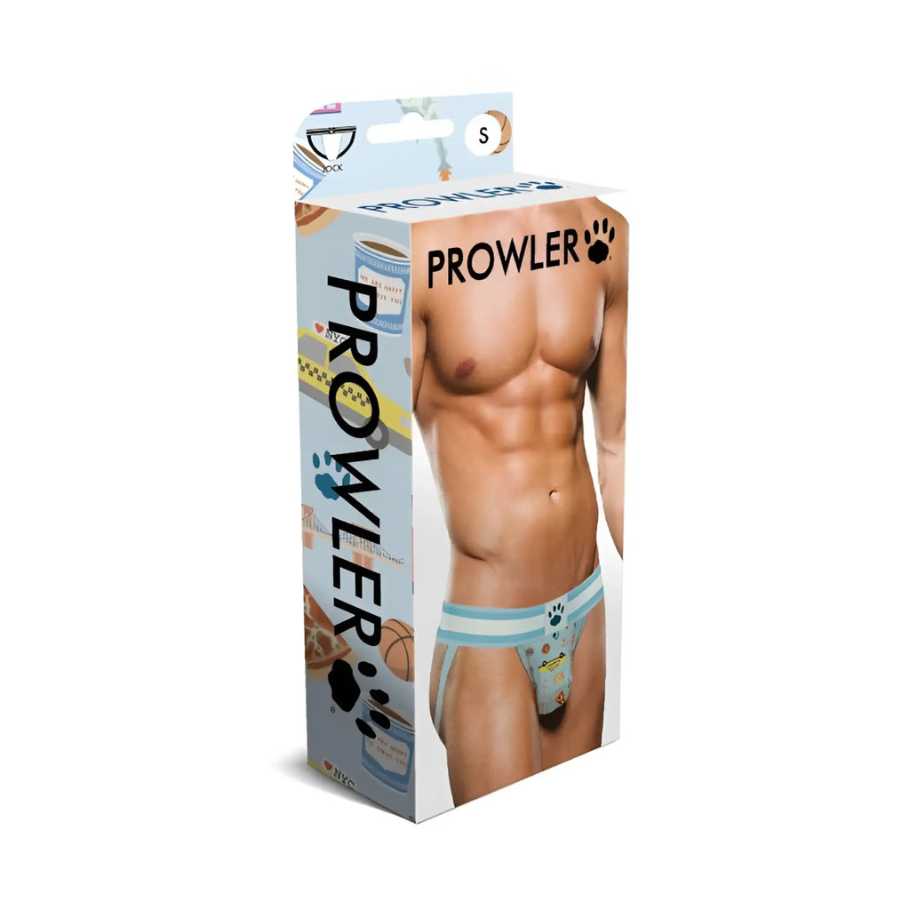 Prowler nyc jock s men’s light blue underwear featuring playful cartoon paw print and animal design