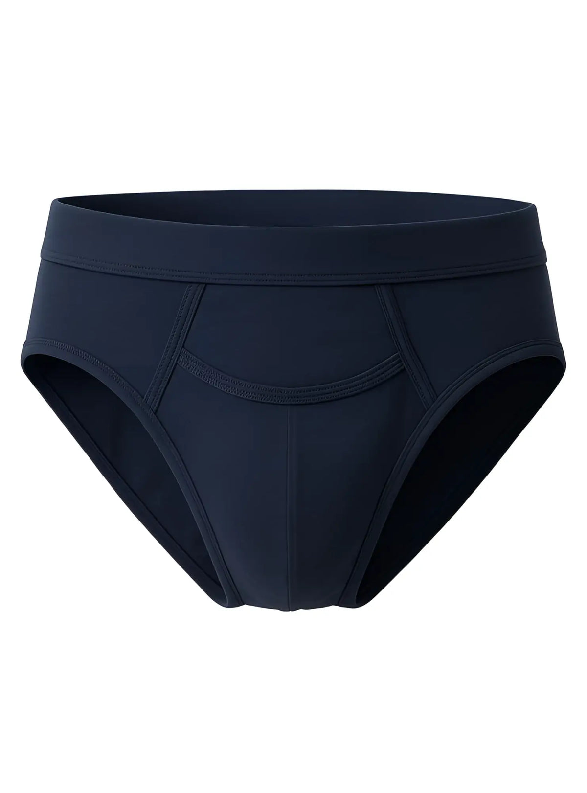 Navy blue purecomfort cotton briefs with smooth seamless design and reinforced stitching for all day comfort