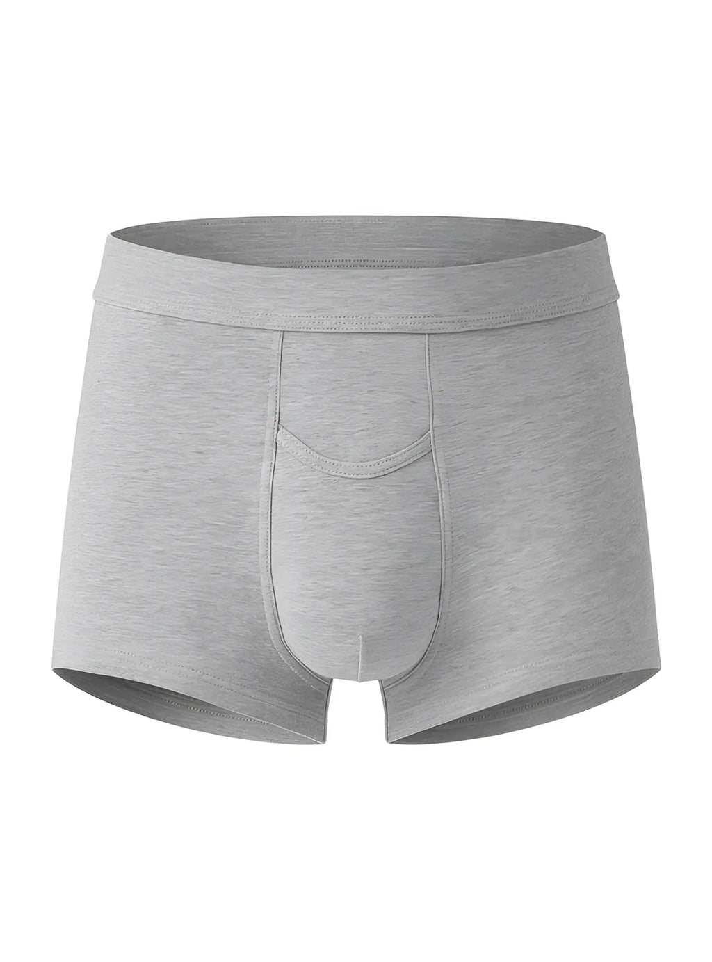 Purecomfort cotton trunk gray heathered cotton briefs with front pocket and elastic waistband for everyday comfort
