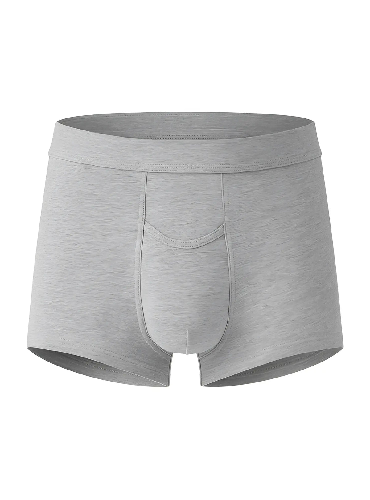 Purecomfort cotton trunk gray heathered cotton briefs with front pocket and elastic waistband for everyday comfort