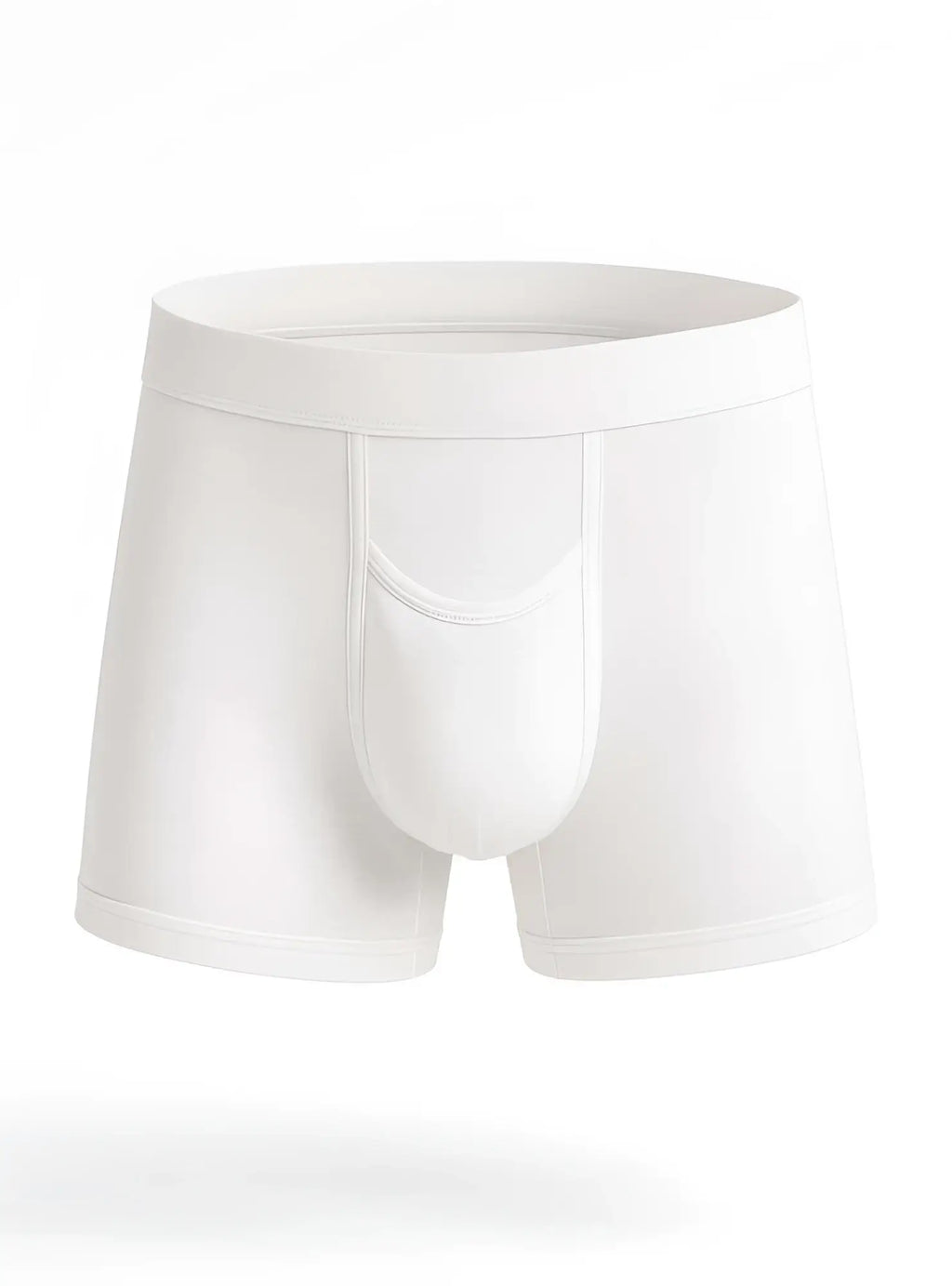 White menâ€™s cotton briefs purecomfort cotton trunk with smooth seamless design and supportive pouch