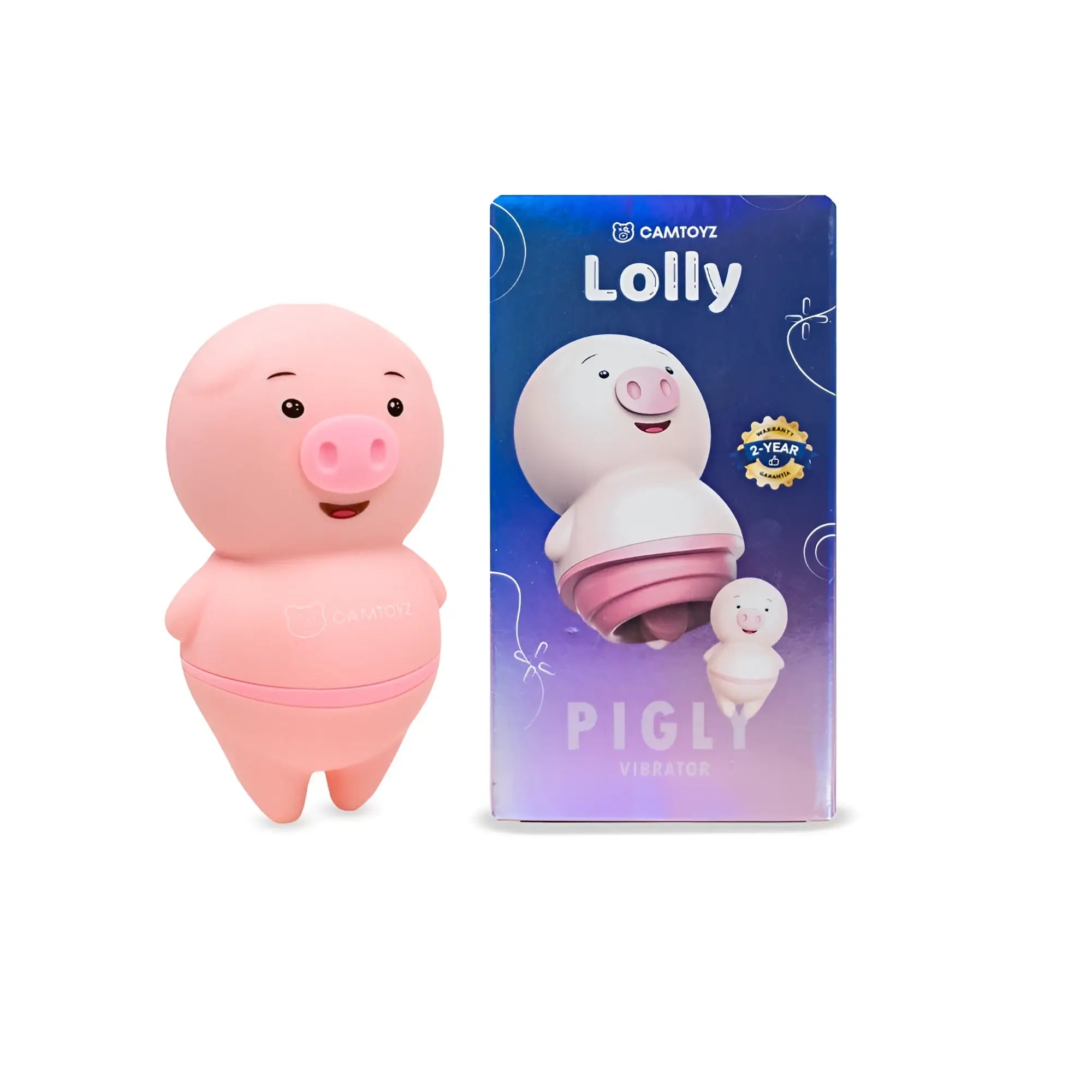 Pink pig-shaped toy with smooth rounded body and cheerful face featured in raw leyla pro usb rabbit vibrator product
