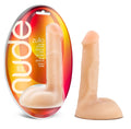 Real nude zullo beige silicone dildo with platinum core and hand-sculpted realistic skin tone finish