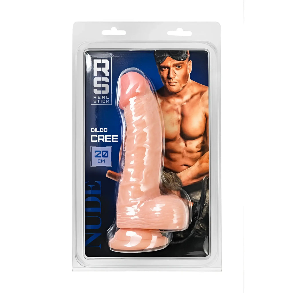 Real stick realstick nude dildo cree 20 cm nude-colored silicone dildo with realistic texture and design