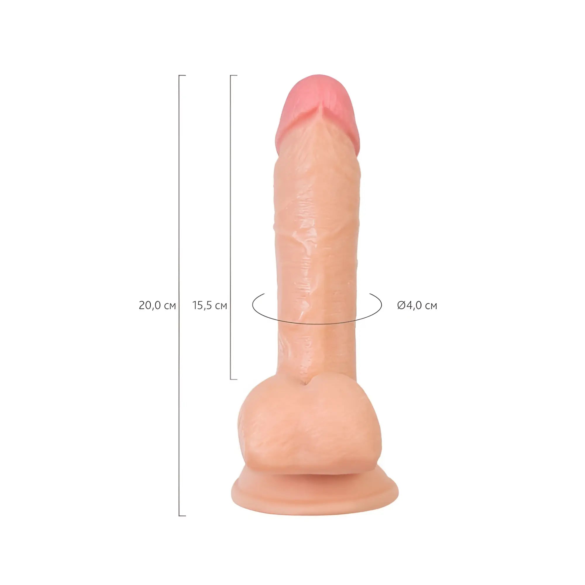 Real stick realstick nude dildo lorn is a peach silicone phallus-shaped toy with a pink head and detailed texture